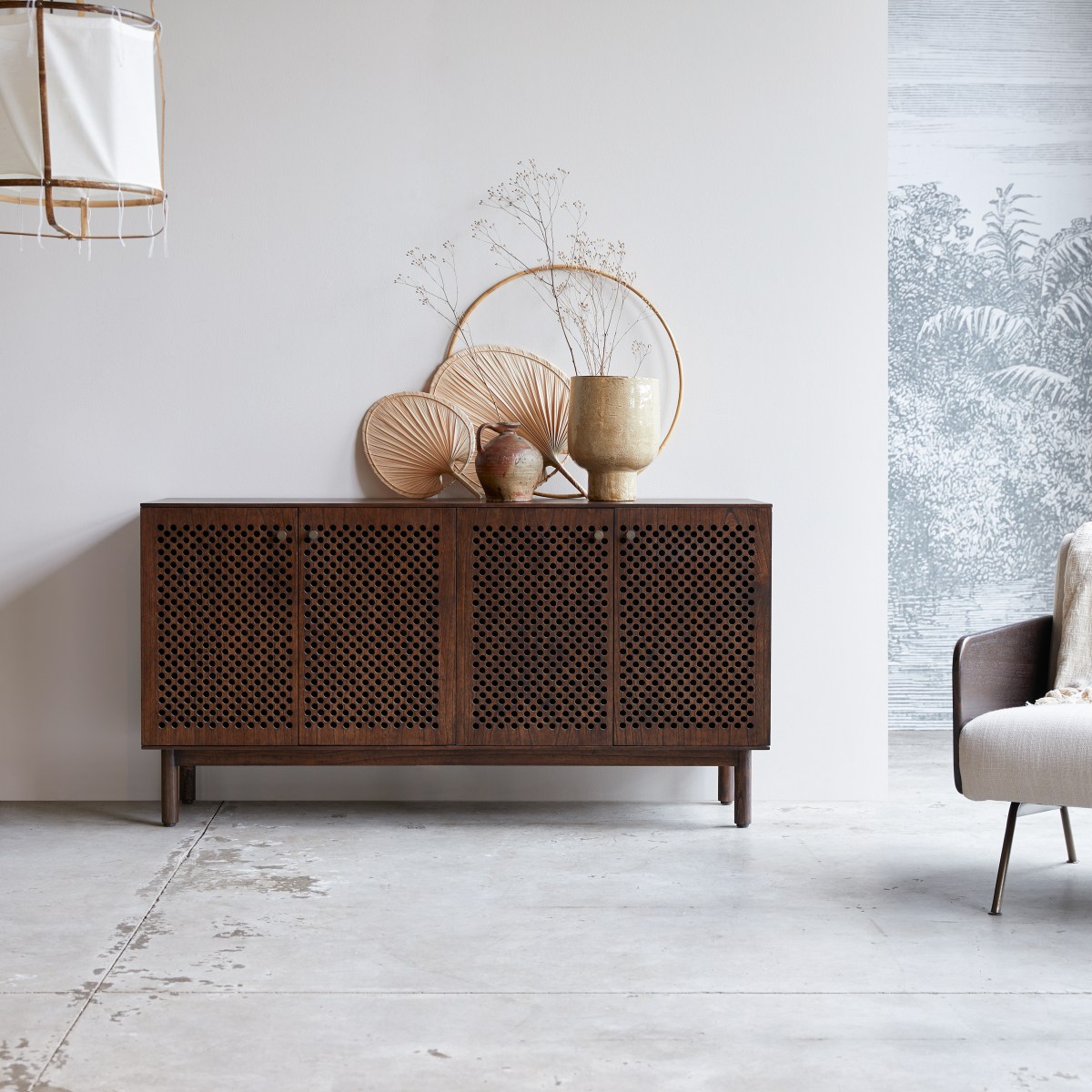 Buffet en bois de mindi Bartho 160 cm Tikamoon
