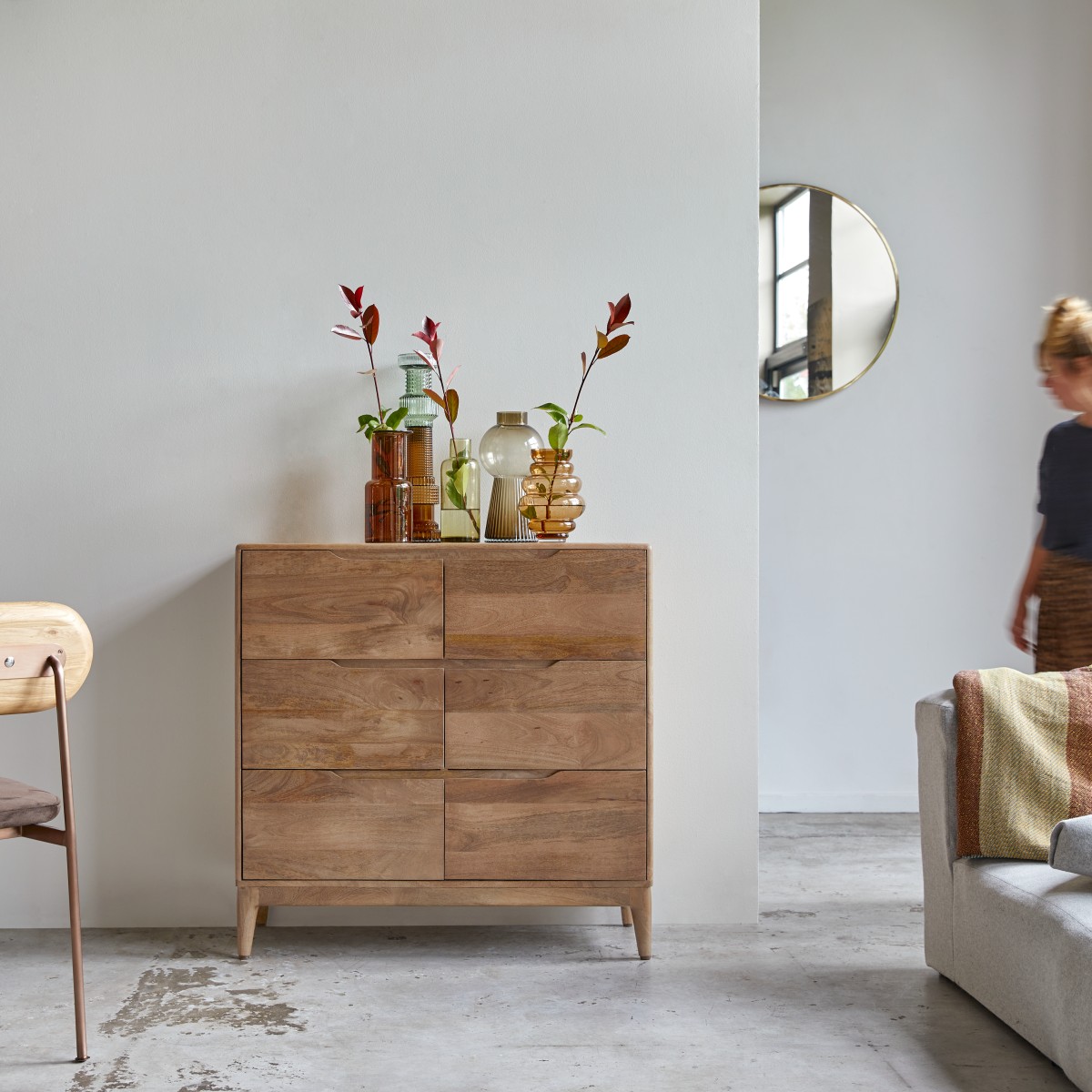 Commode de rangement en bois de manguier massif Gabrielle Tikamoon