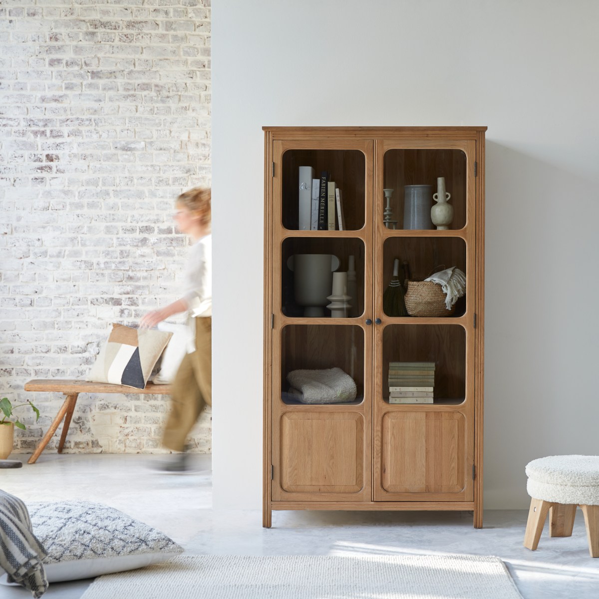 Vaisselier en bois de chêne massif 180 Marthe FSC® - Tikamoon