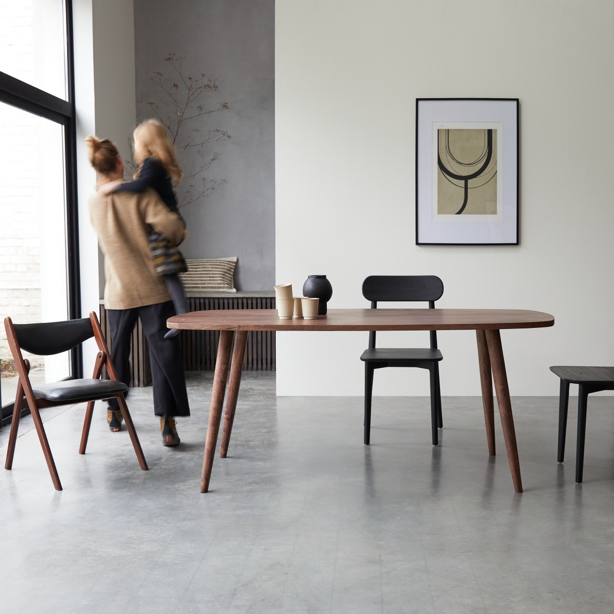 Lazare - Solid mango wood table for 4-6 people