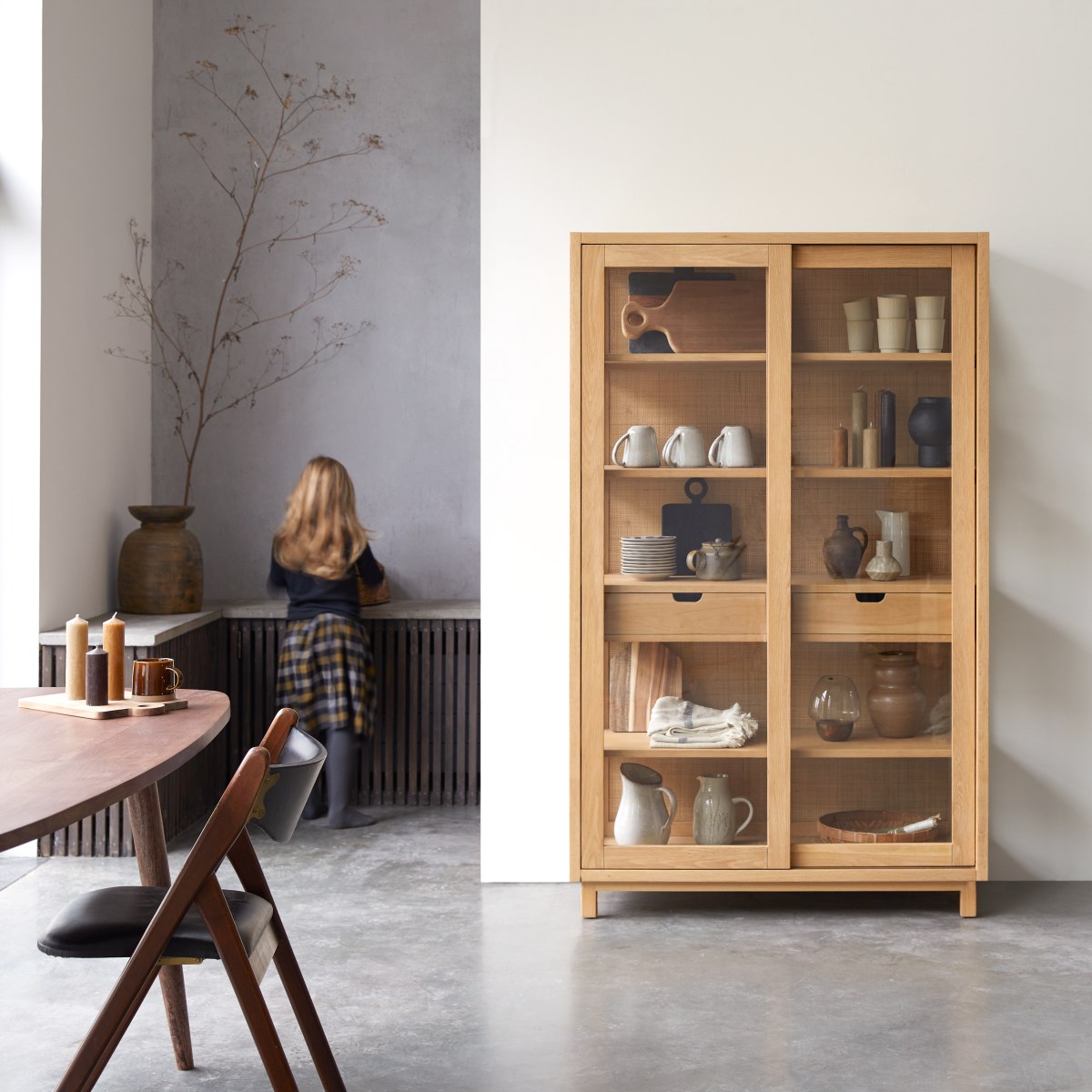 Vaisselier en bois de chêne massif 110 Adel FSC® - Tikamoon