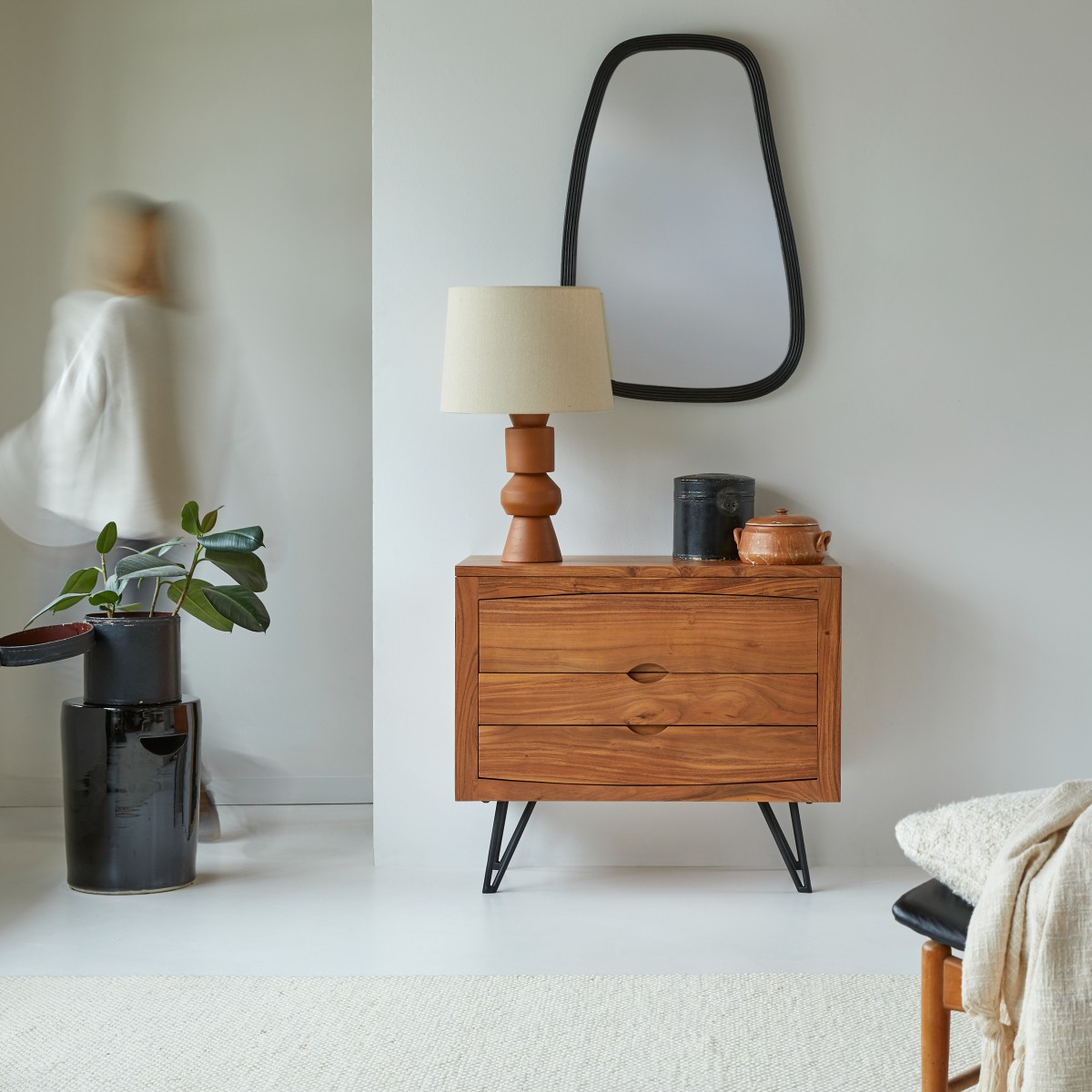 Commode en bois de acacia 3 tiroirs Bonnie Tikamoon