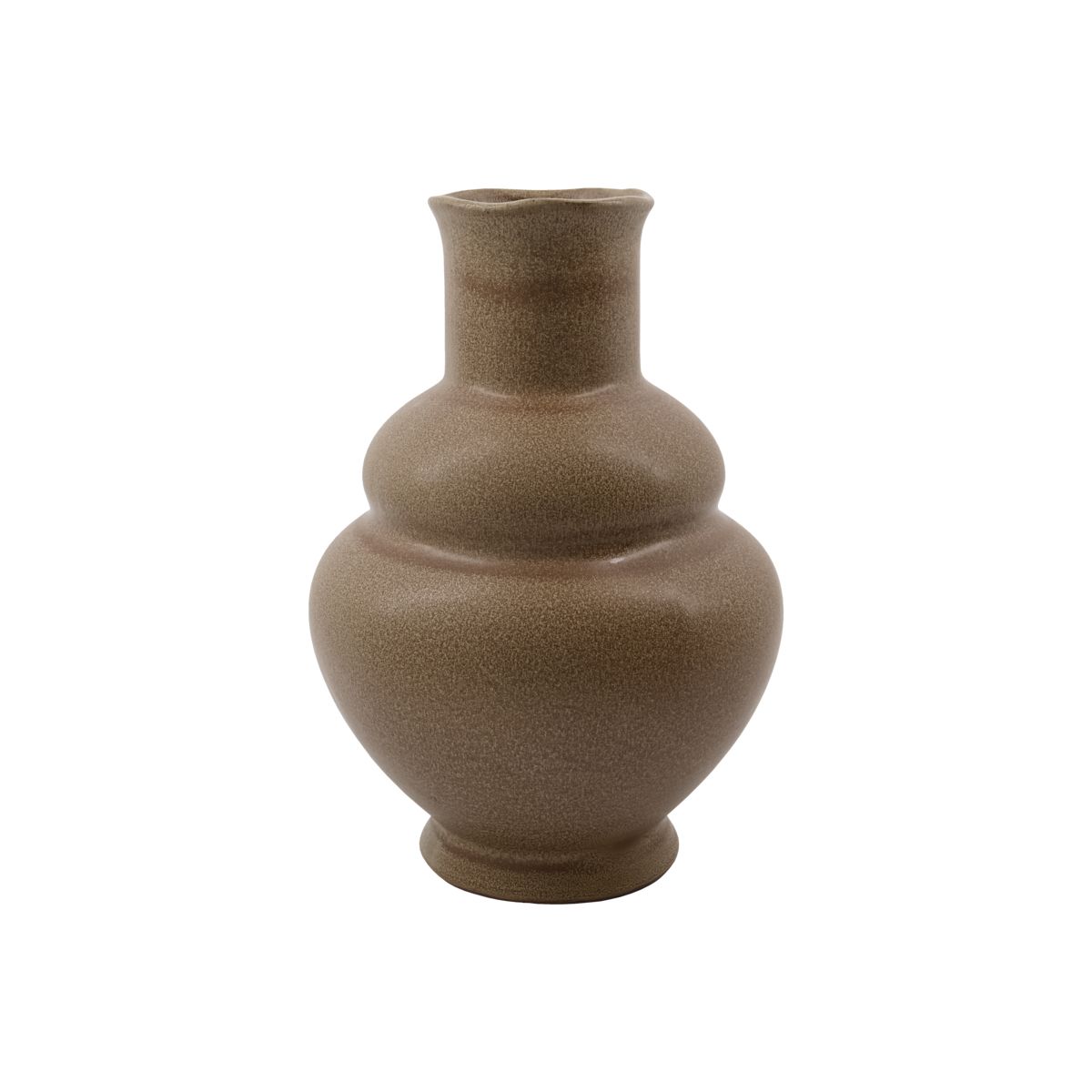 Liva - Vase aus Steingut, Camel