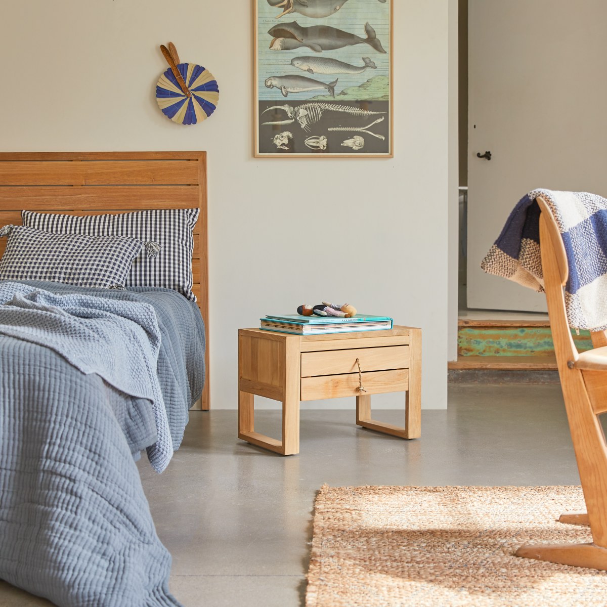 Chevet enfant en bois de teck Minimalys FSC® - Tikamoon