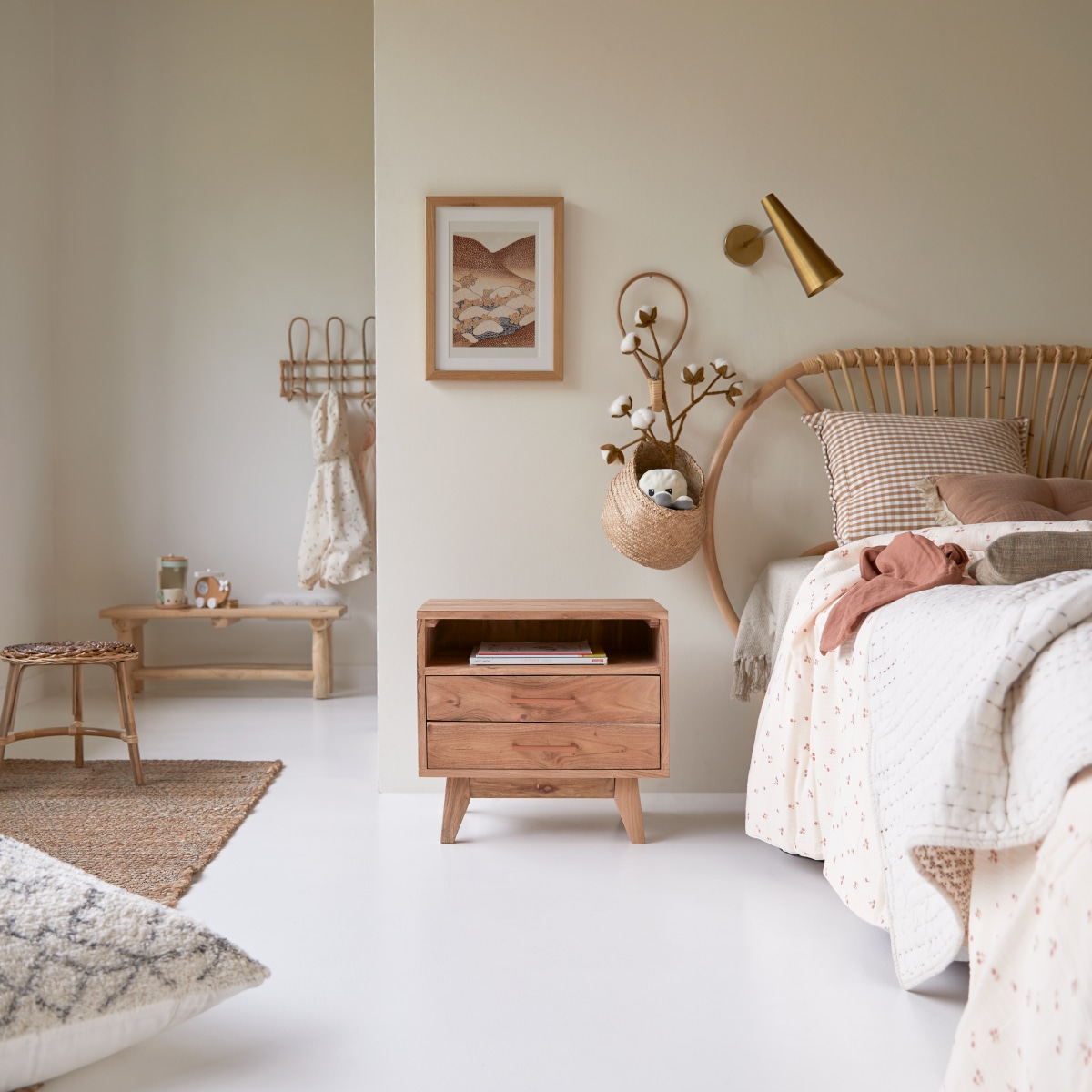 Chevet enfant en bois d'acacia Oslo Tikamoon