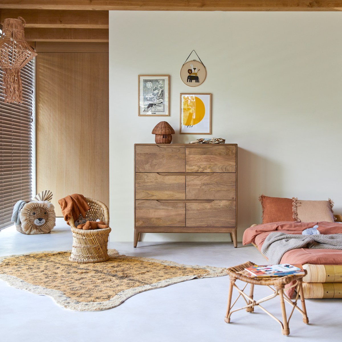 Commode enfant en bois de manguier massif Gabrielle Tikamoon