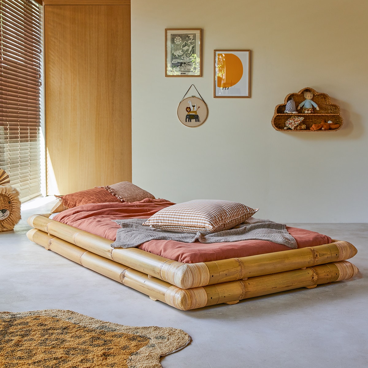 Letto singolo in bambù 190 x 90 cm - Mobili per la camera - Tikamoon