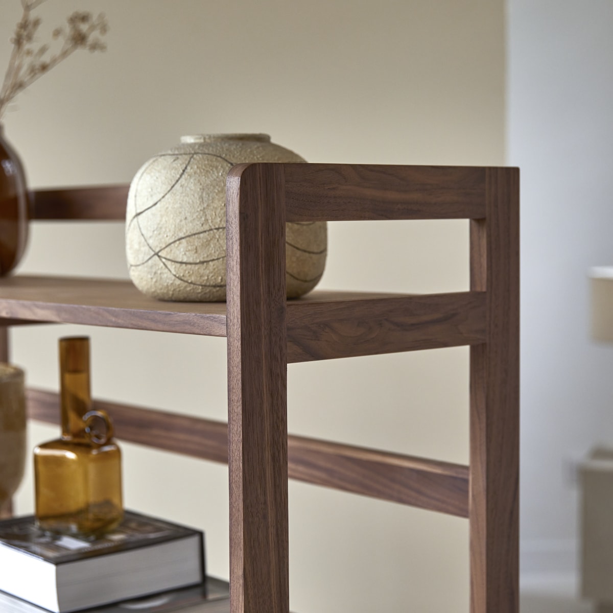 Esmée - Tall walnut console table