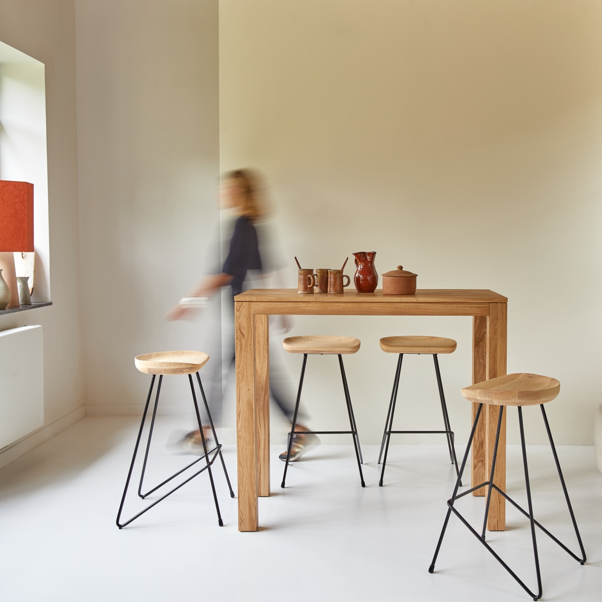 Solid Oak Bar Table for to people Dining Room Dining