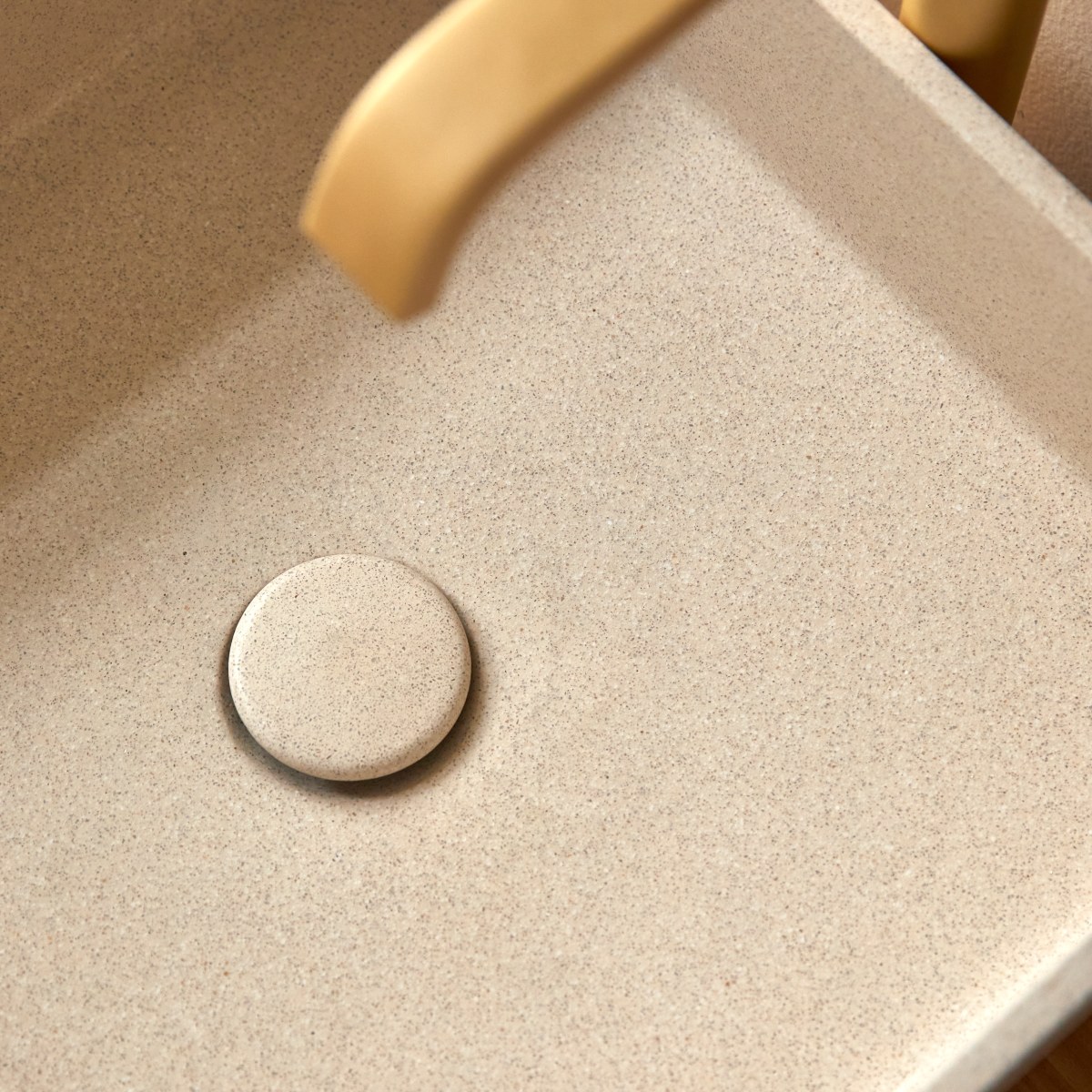 Thaïs - Square Cream Terrazzo Bathroom Sink