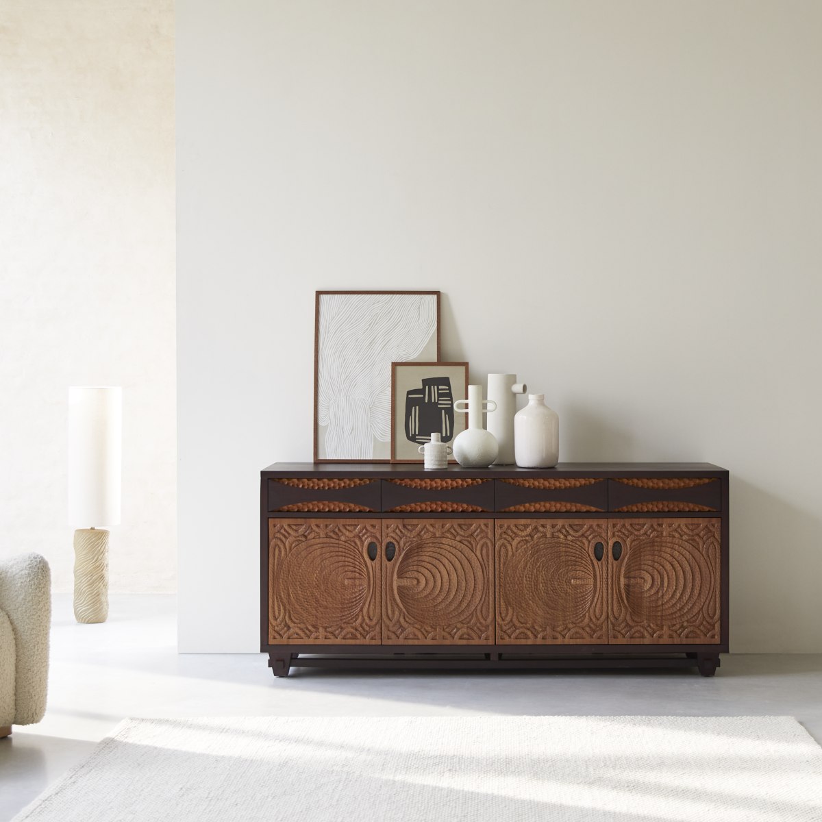 Buffet en bois d'acajou massif 180 Frida FSC - Tikamoon