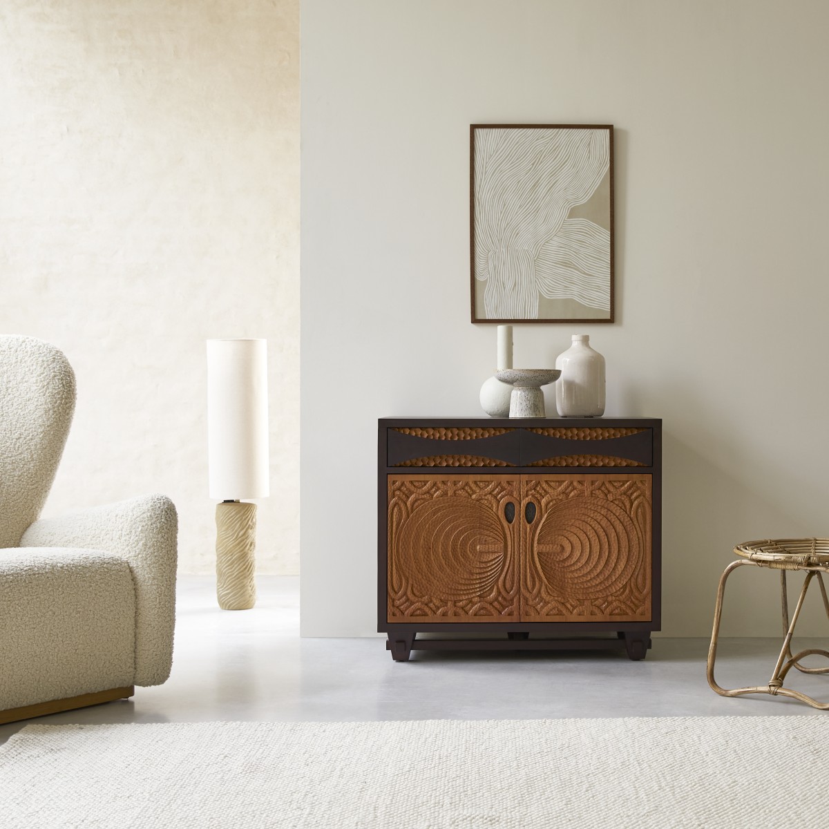 Buffet en bois d'acajou massif 93 Frida FSC® - Tikamoon