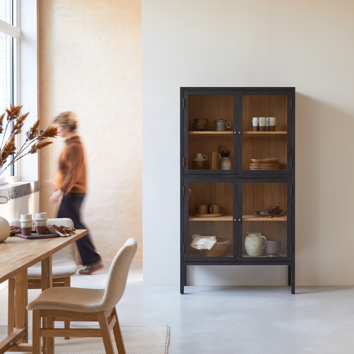 Vaisselier en bois de frêne massif 180 Carmen FSC® - Tikamoon