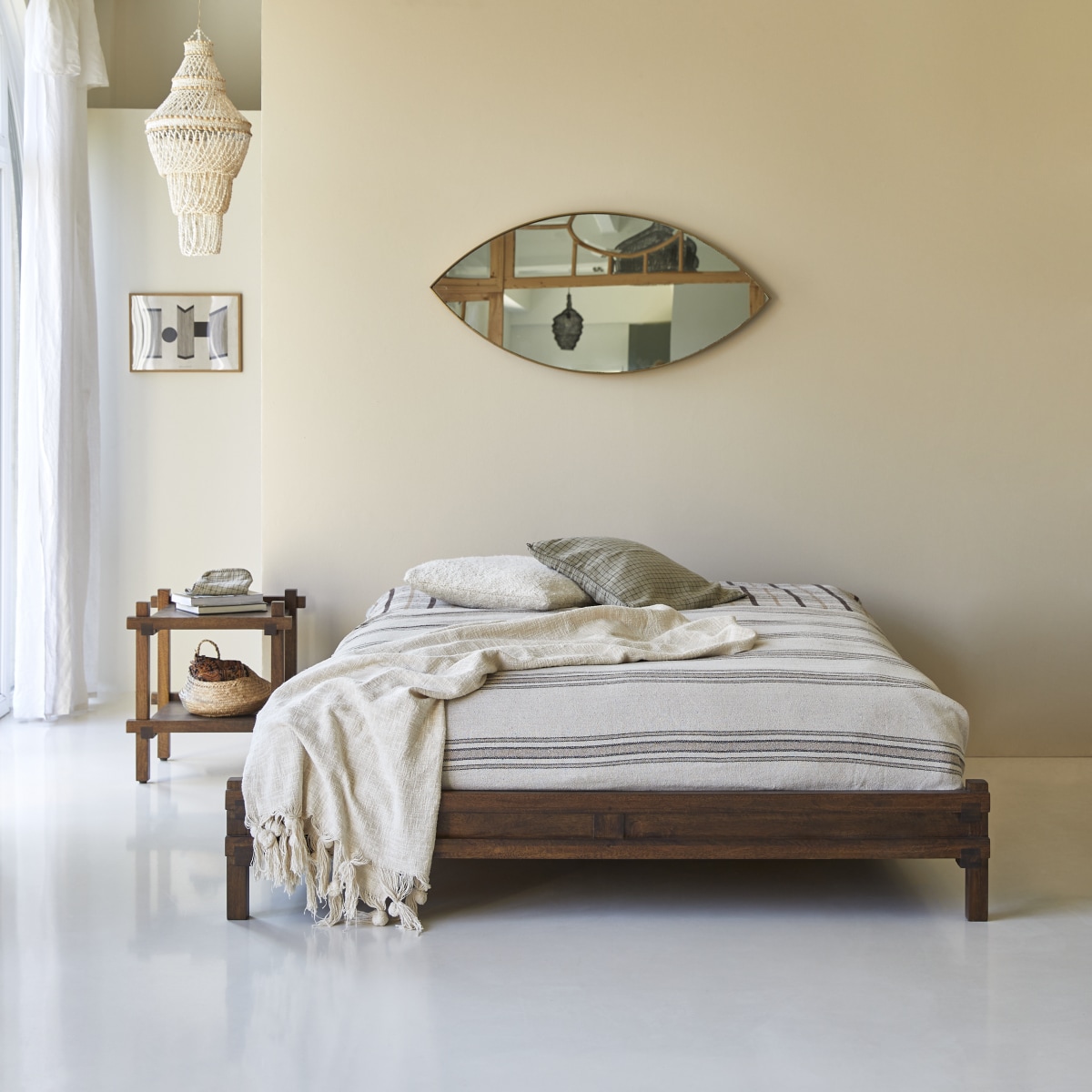 Lit en bois de manguier 175x210 Arko Tikamoon
