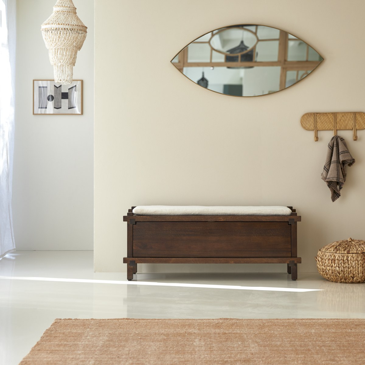 Étagère à Chaussures Moderne 3 Portes Avec Tiroir Et Coussin D'assise