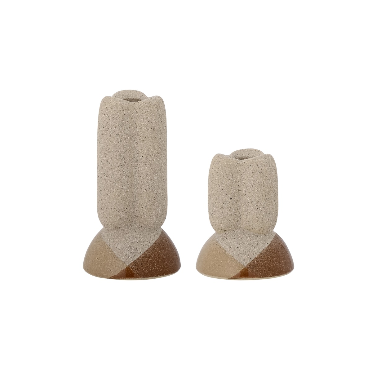 Iness - 2 stoneware candleholders