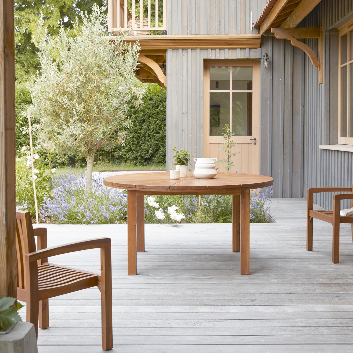 Table de jardin ronde Bianca en bois acacia massif 8 pers. FSC - Tikamoon