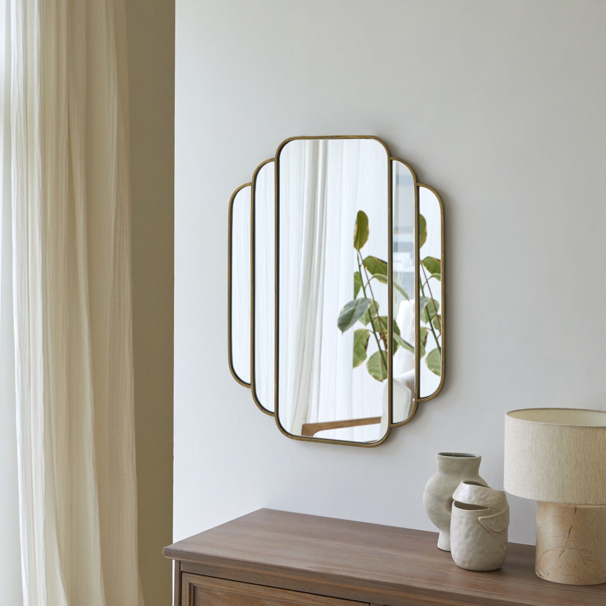 鏡 Wall Mirror Marika Maddison Lane Marika Iron Wall Mirror | Temple & Webster