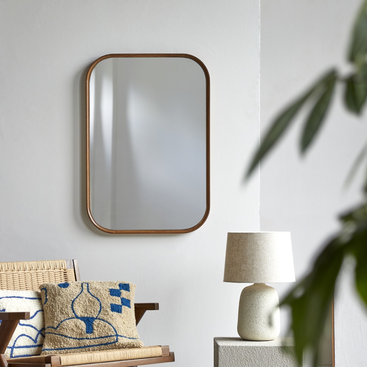 Miroir rectangulaire en bois de teck massif 80x55 East Tikamoon