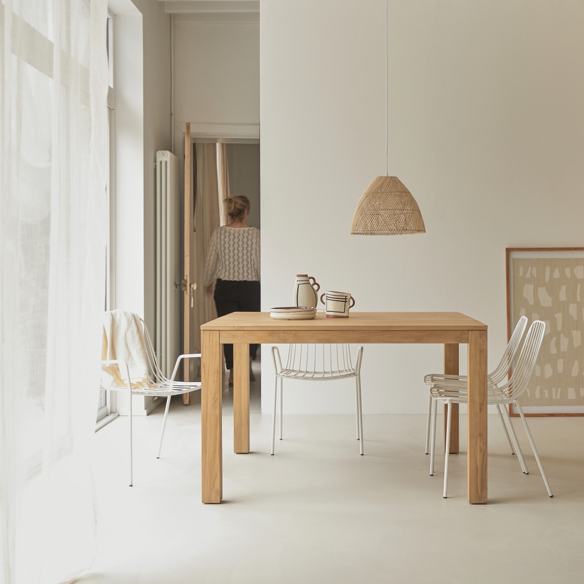 Table en bois de teck massif 125x125 Eden FSC - Tikamoon