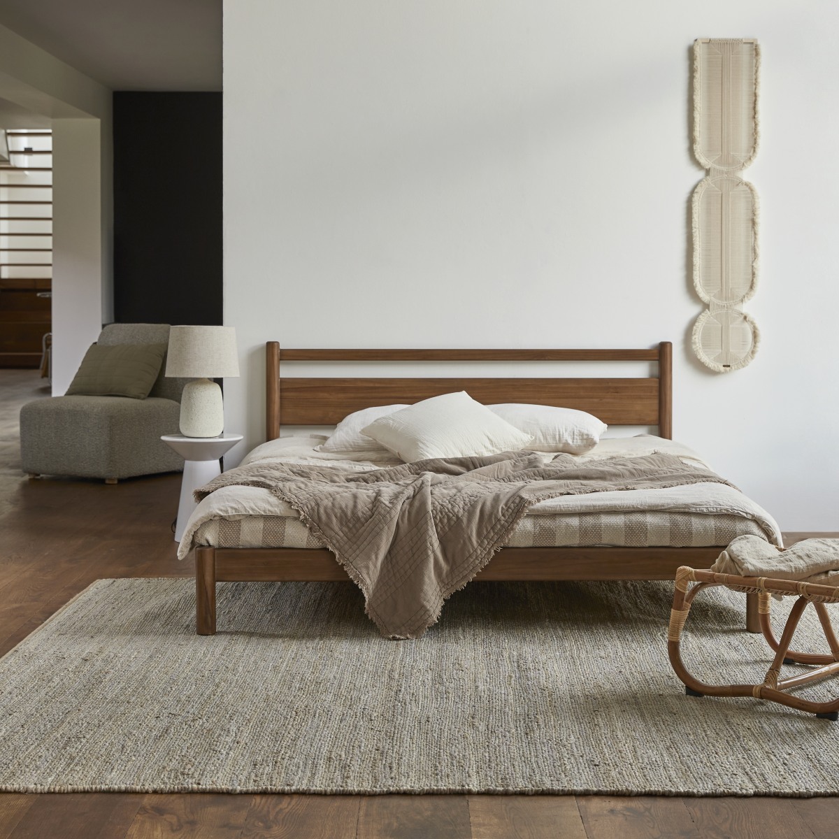 Lit en teck 190 x 214 Taku FSC® - Tikamoon