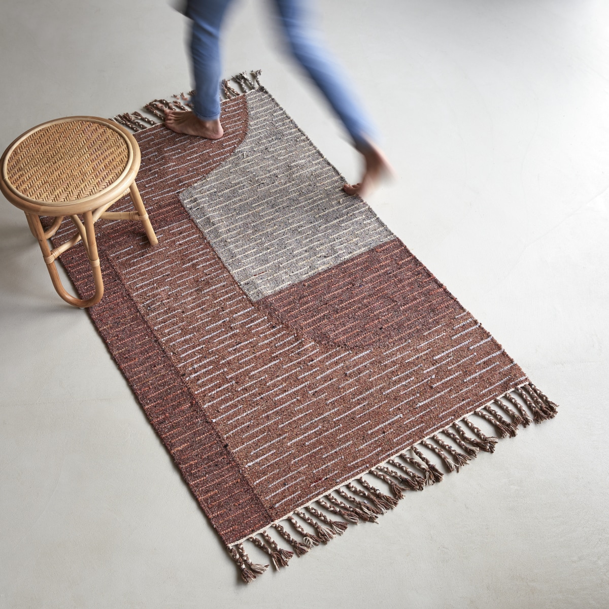 Tapis rectangulaire en coton 90x150 cm Mohane Tikamoon