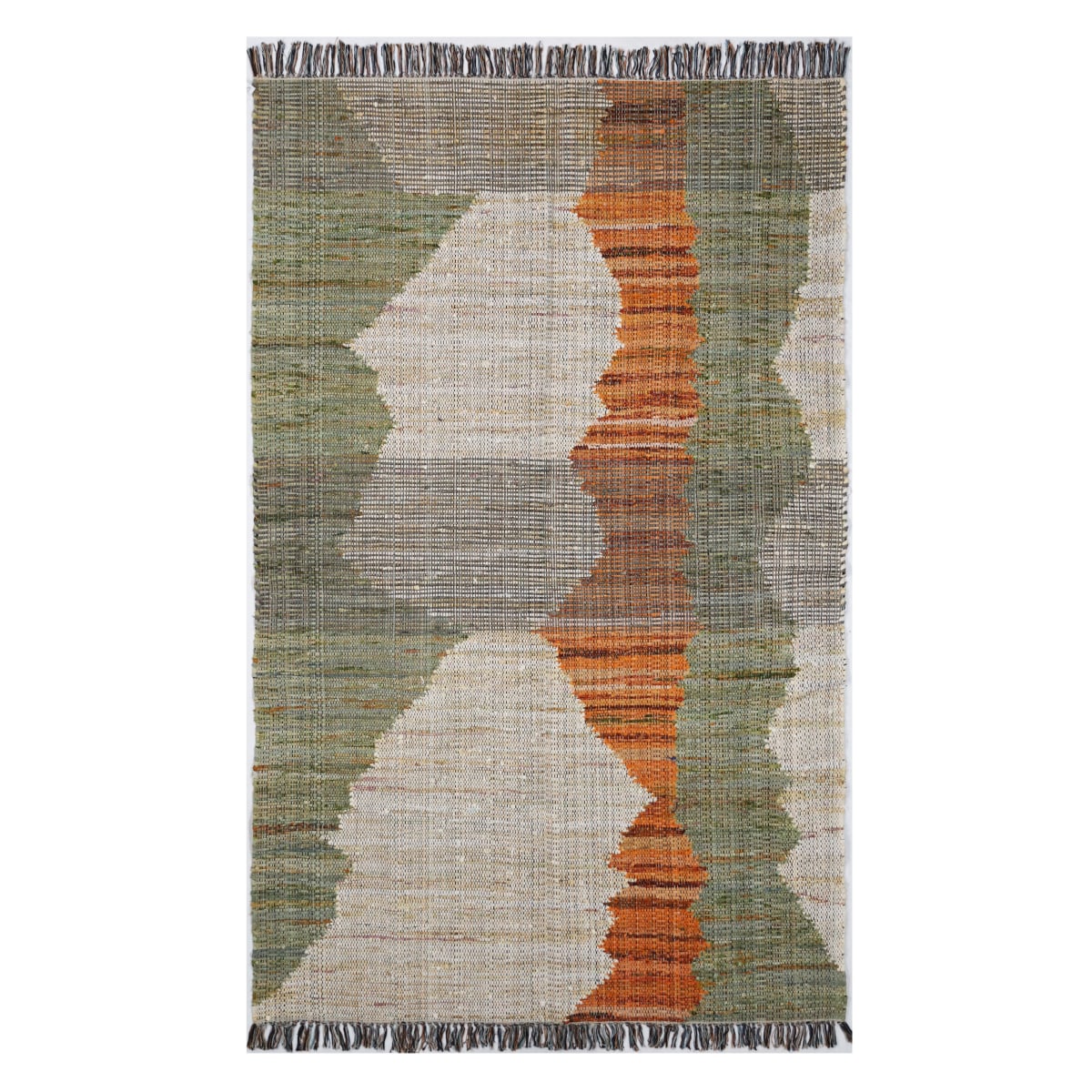 Ajay - Alfombra de algodón reciclado de 200 cm x 300 cm