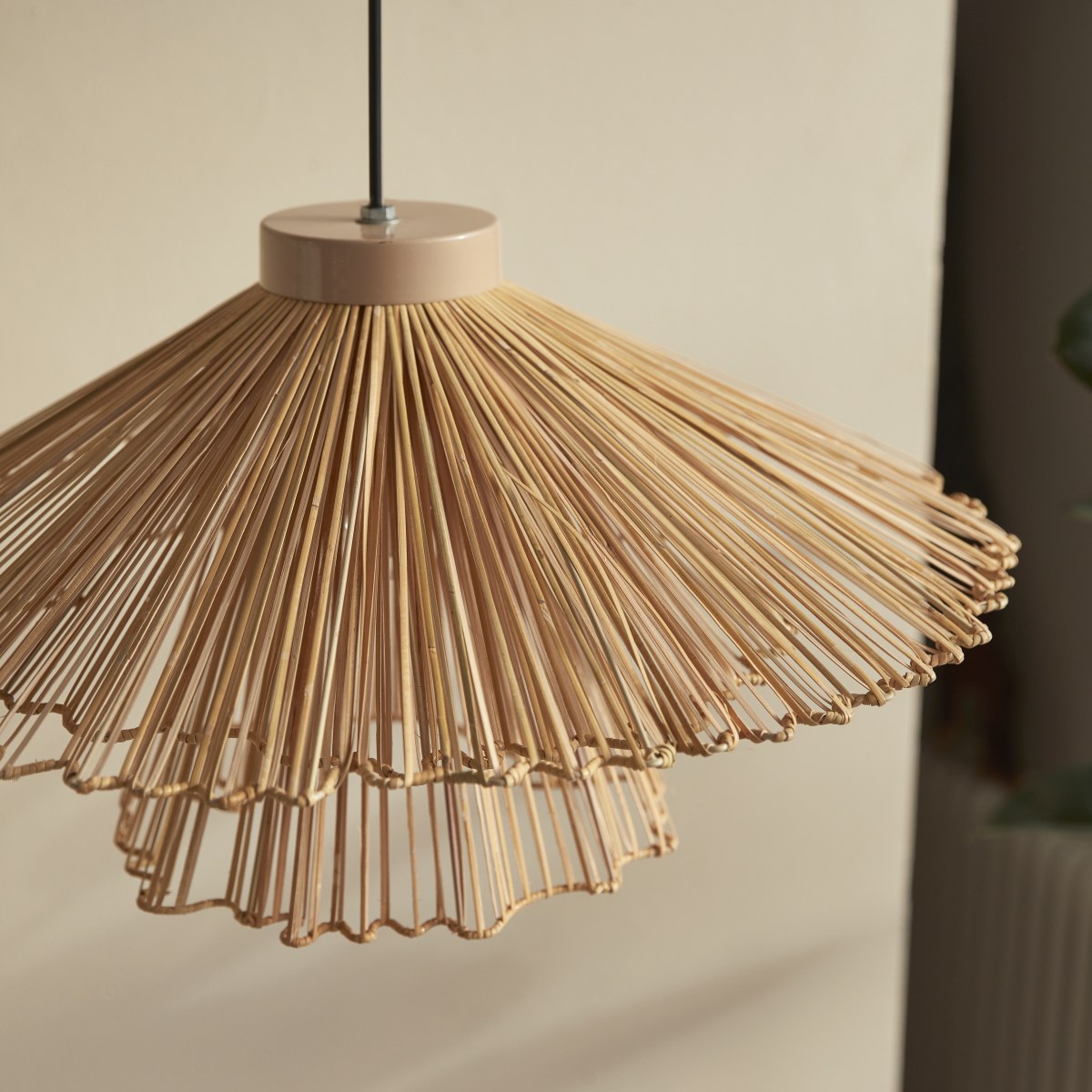 Sandy - Lampada a sospensione in fibre naturali