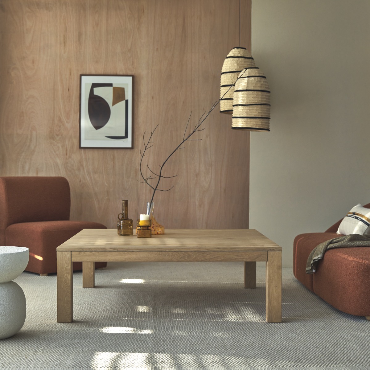Table basse en bois de chêne massif 125x125 Eden FSC® - Tikamoon
