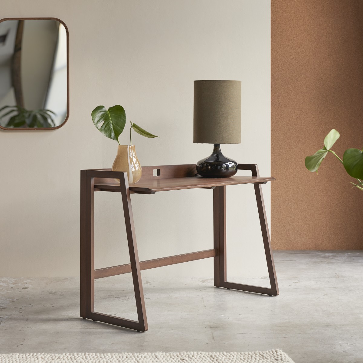 Philip - Folding desk in solid dark teak