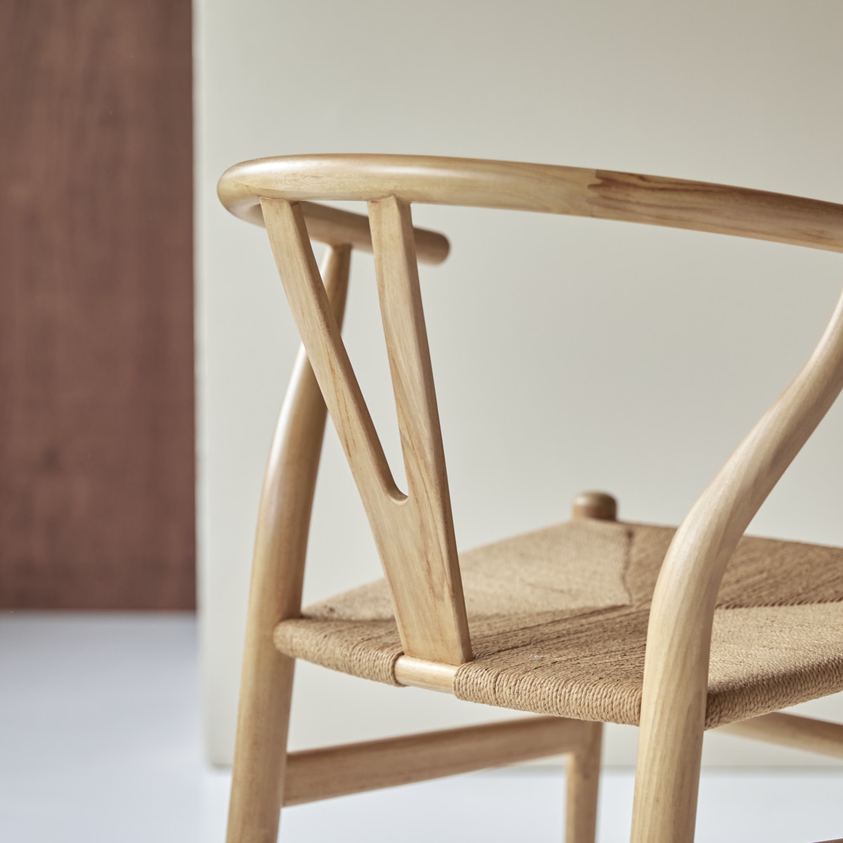 Blaise - Stuhl aus massivem Teakholz und Webware