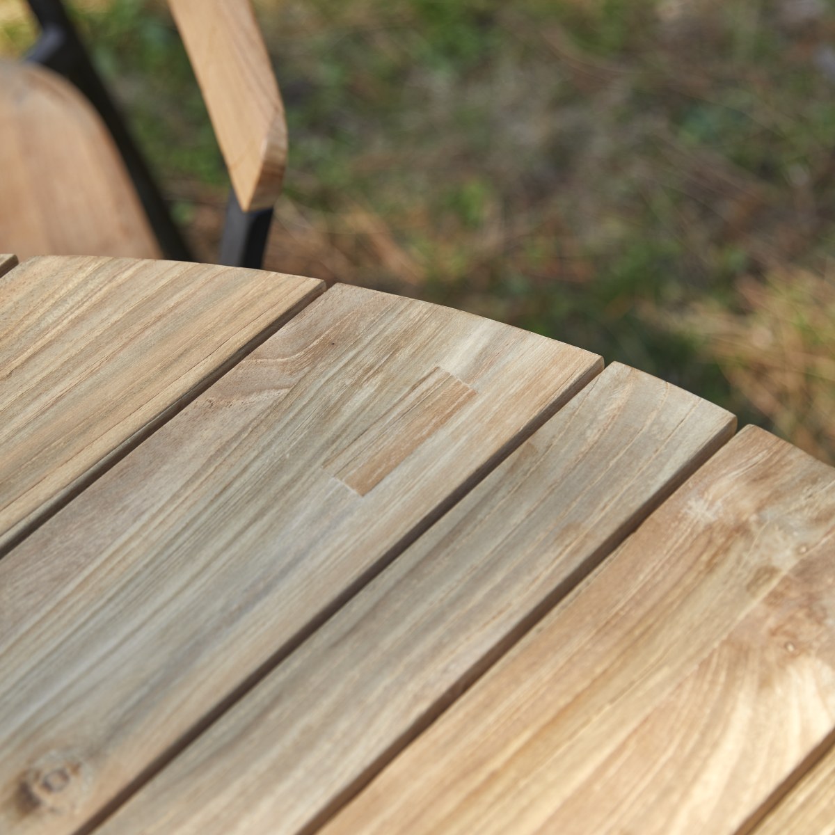 Katrine - Mesa de jardín de teca maciza reciclada para 6 personas