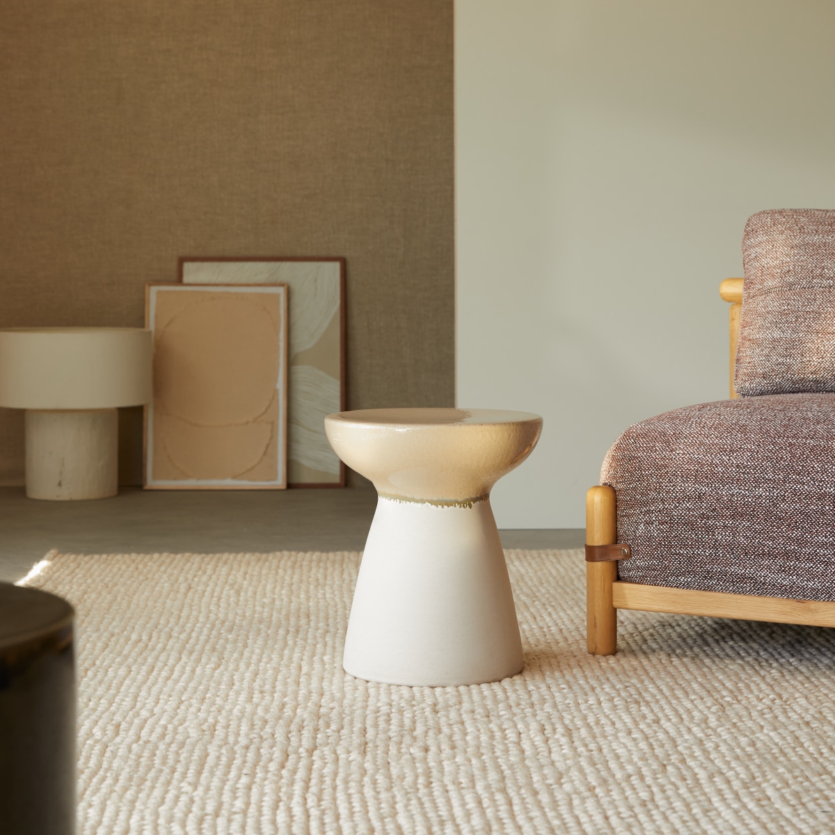 Sgabello in ceramica sabbia Mobili decorativi Tikamoon