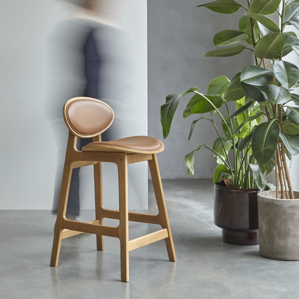 Pile - Ensemble de cache-pot en acier, marron