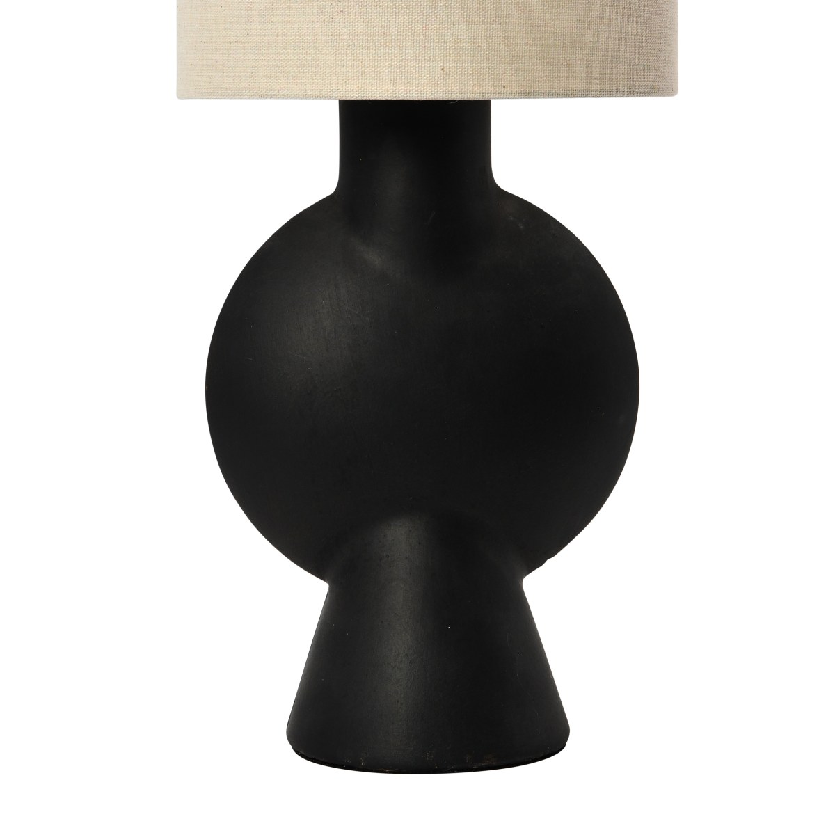 Amelia - Sculptural Terracotta Table Lamp with Linen Shade