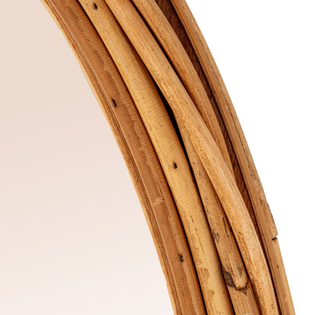 Wyatt - Wall Mirror with Rattan Wrapped Frame, Natural