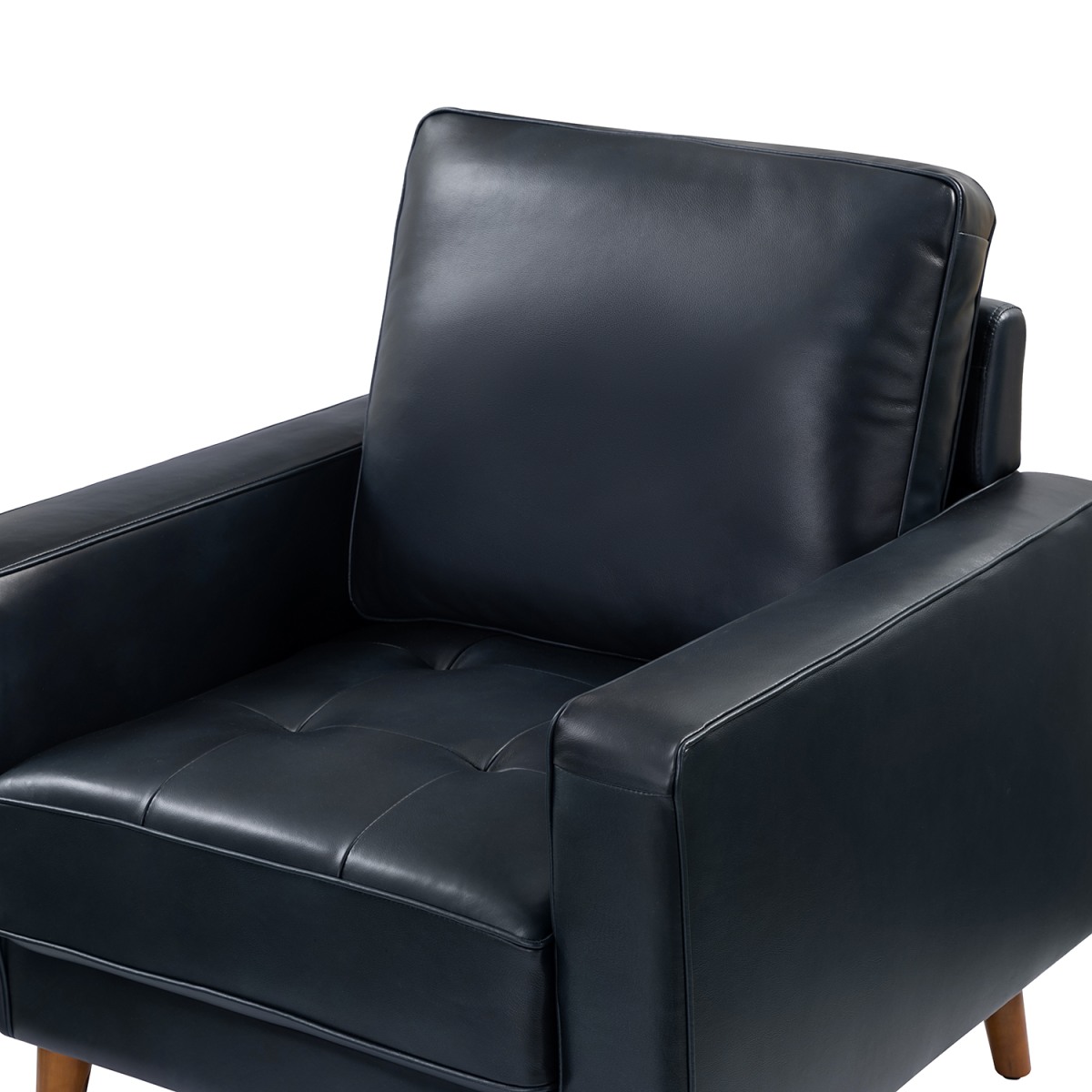 Maverick - Armchair Mid-Century Armchair in Genuine Leather