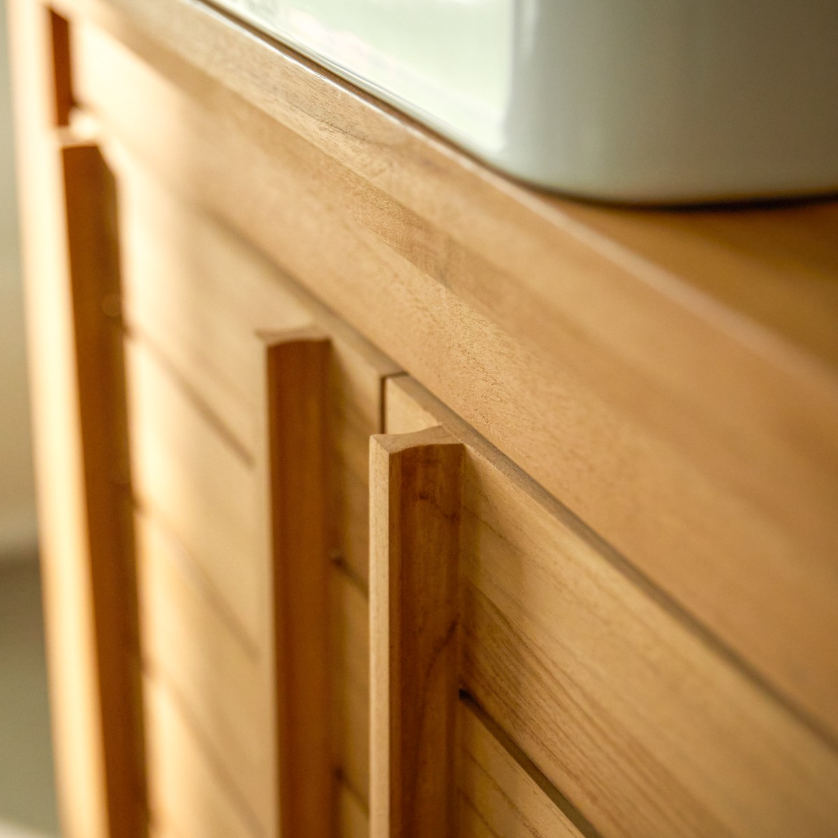 Rose - Wastafelmeubel van massief teak 90 cm