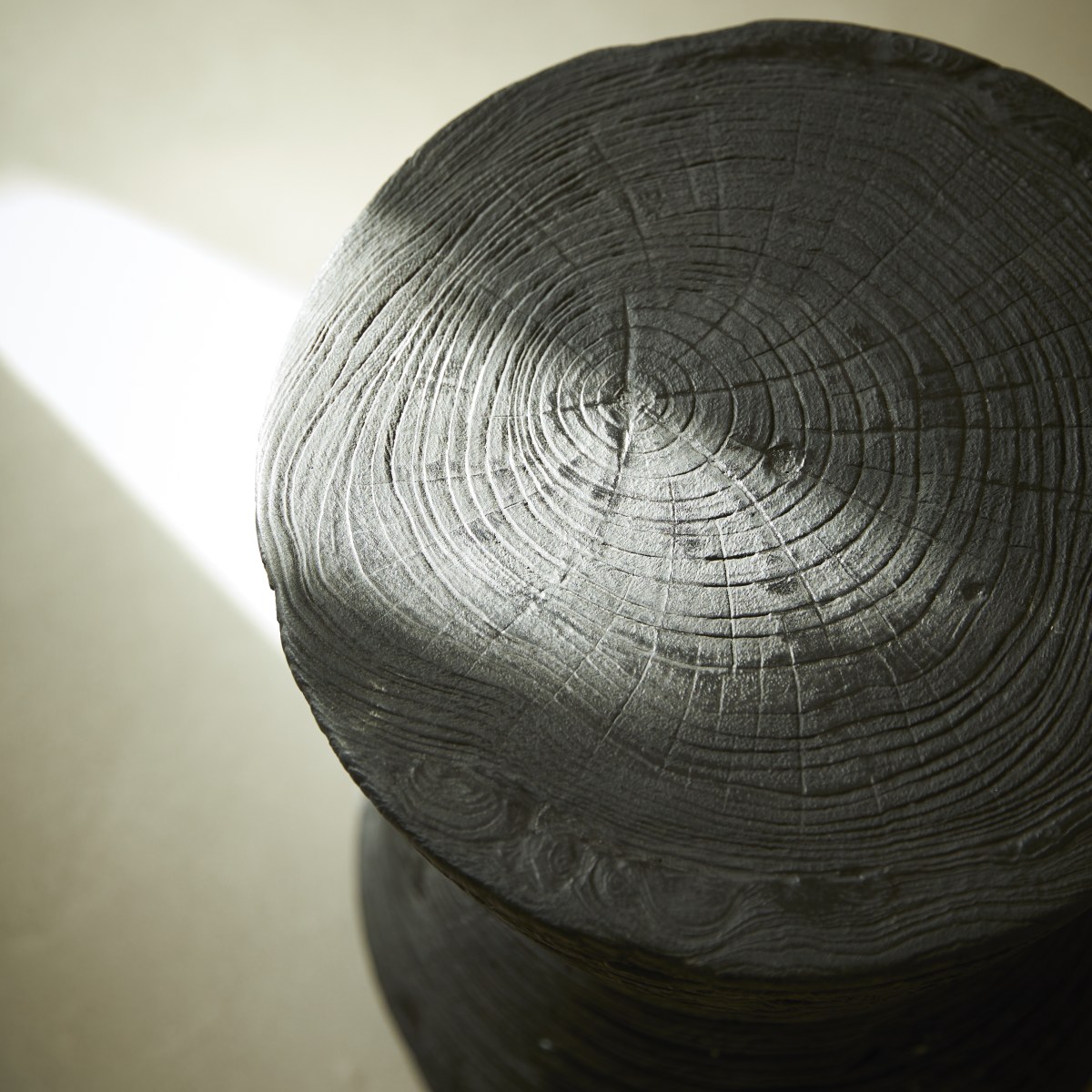 Diabolo - Black Solid Teak End Table