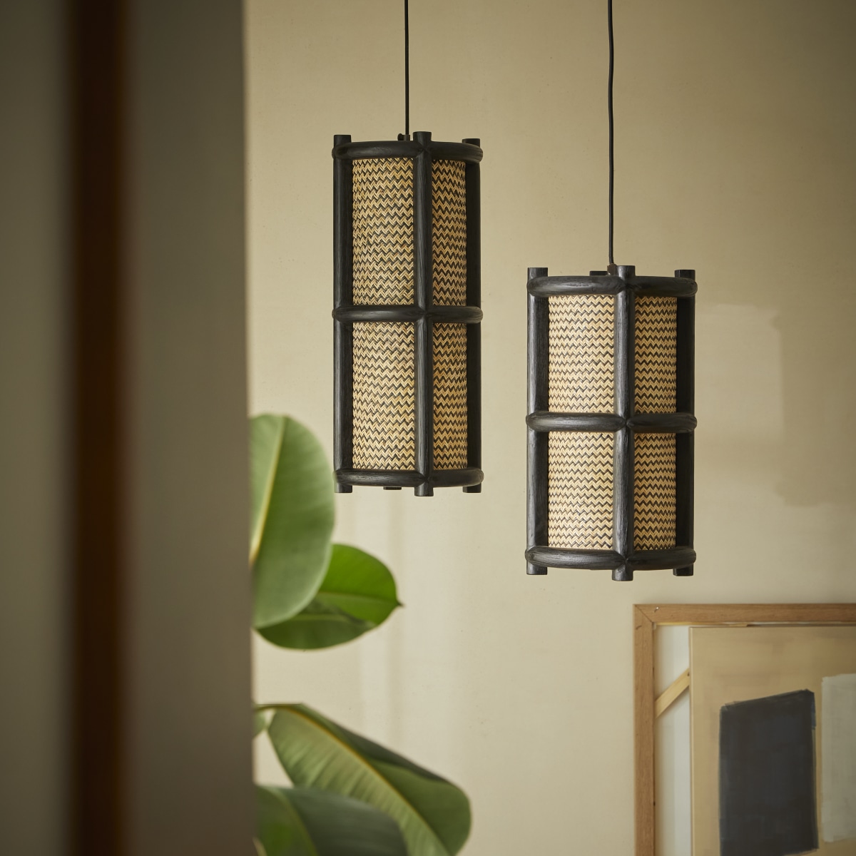 Ruby - Large pendant light in teak