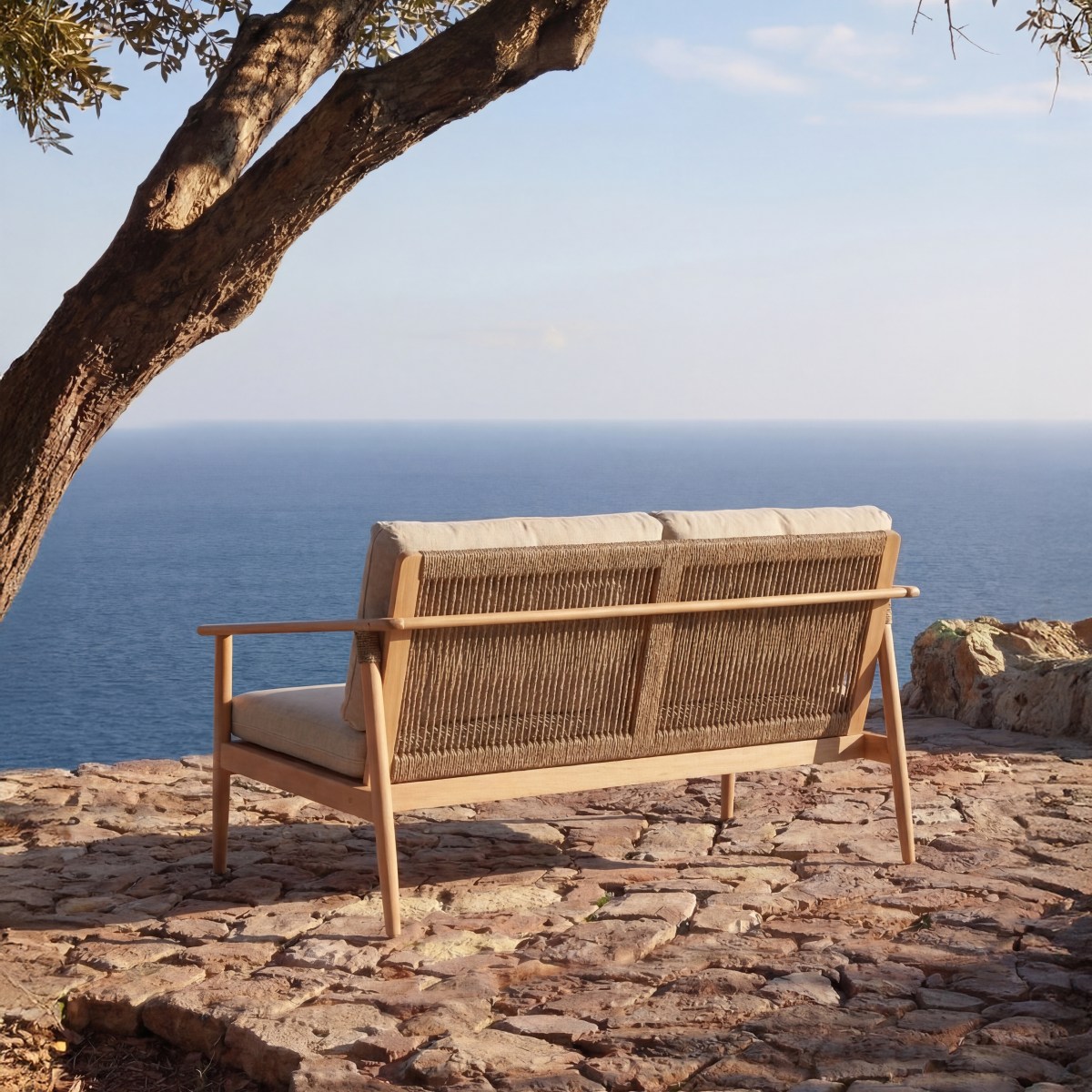 Daniela - Banquette de jardin 2 places en acacia massif