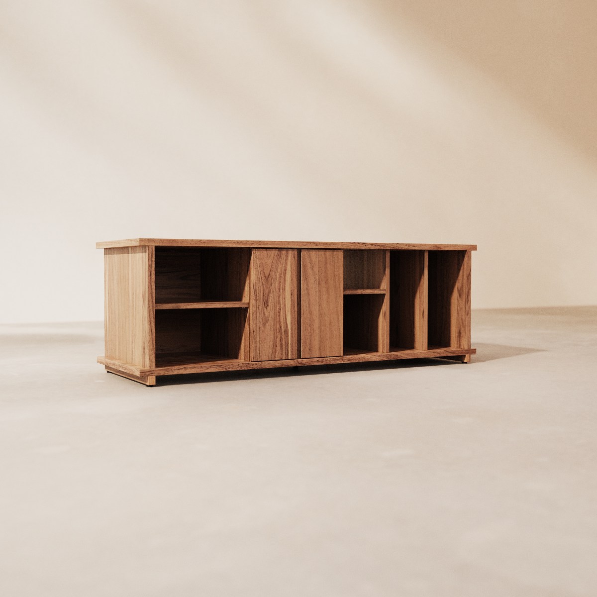 Jules - Mobile TV in acacia 120 cm