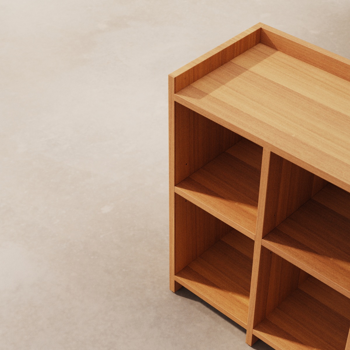 Harry - Low bookcase in solid mahogany