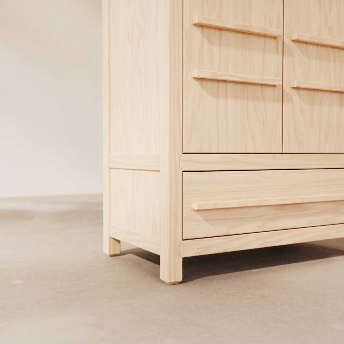 Qong - Massief dennenhouten kast