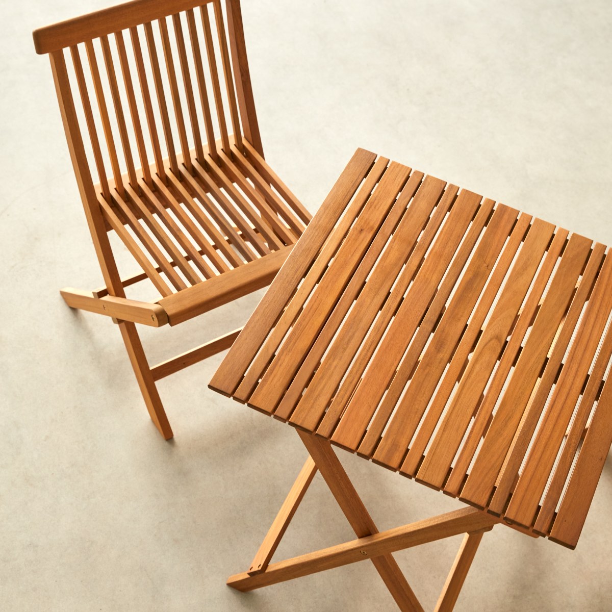 Bistro - Conjunto de jardín de acacia maciza, 2 plazas