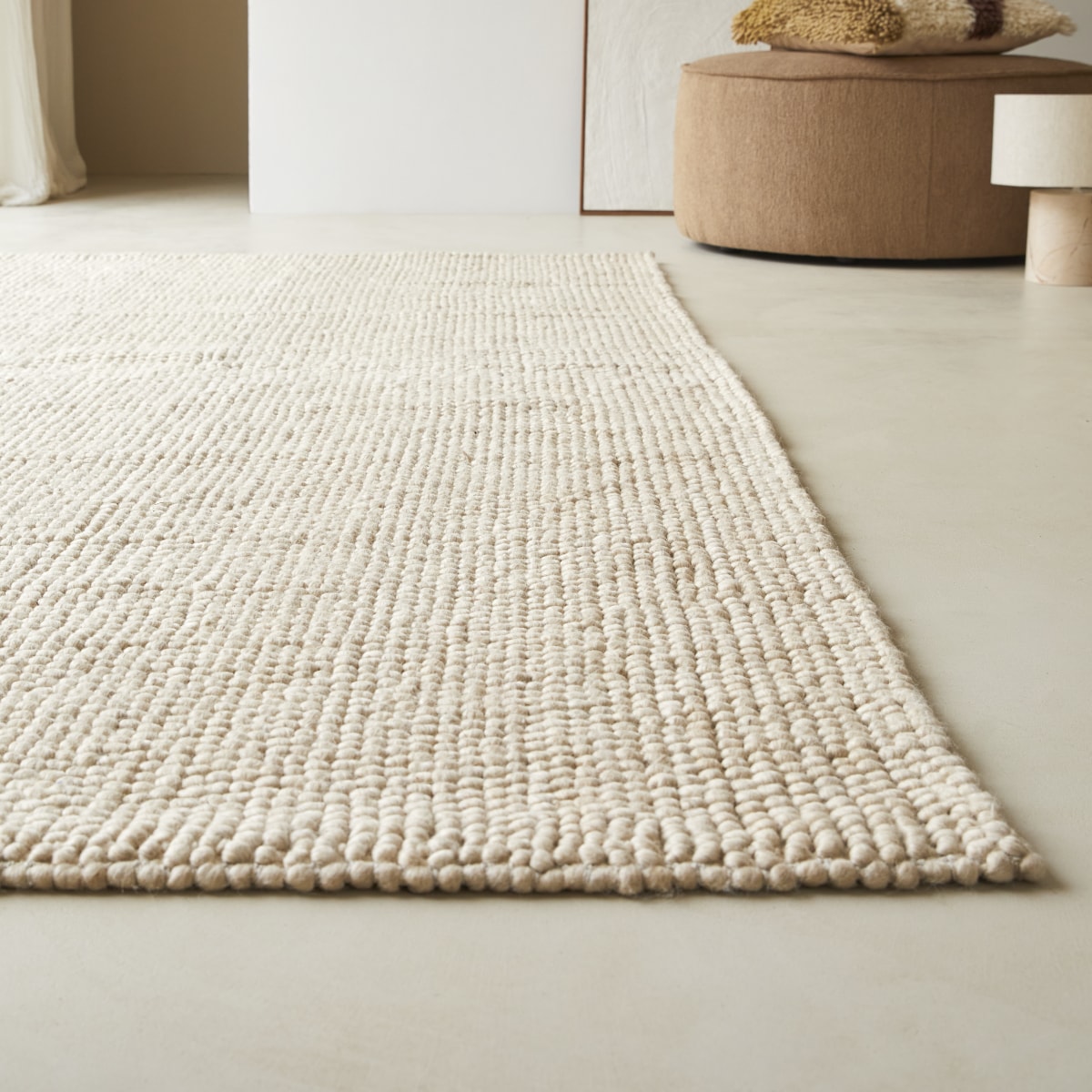 Arya - Woll- und Baumwollteppich 250×350 cm - Beige