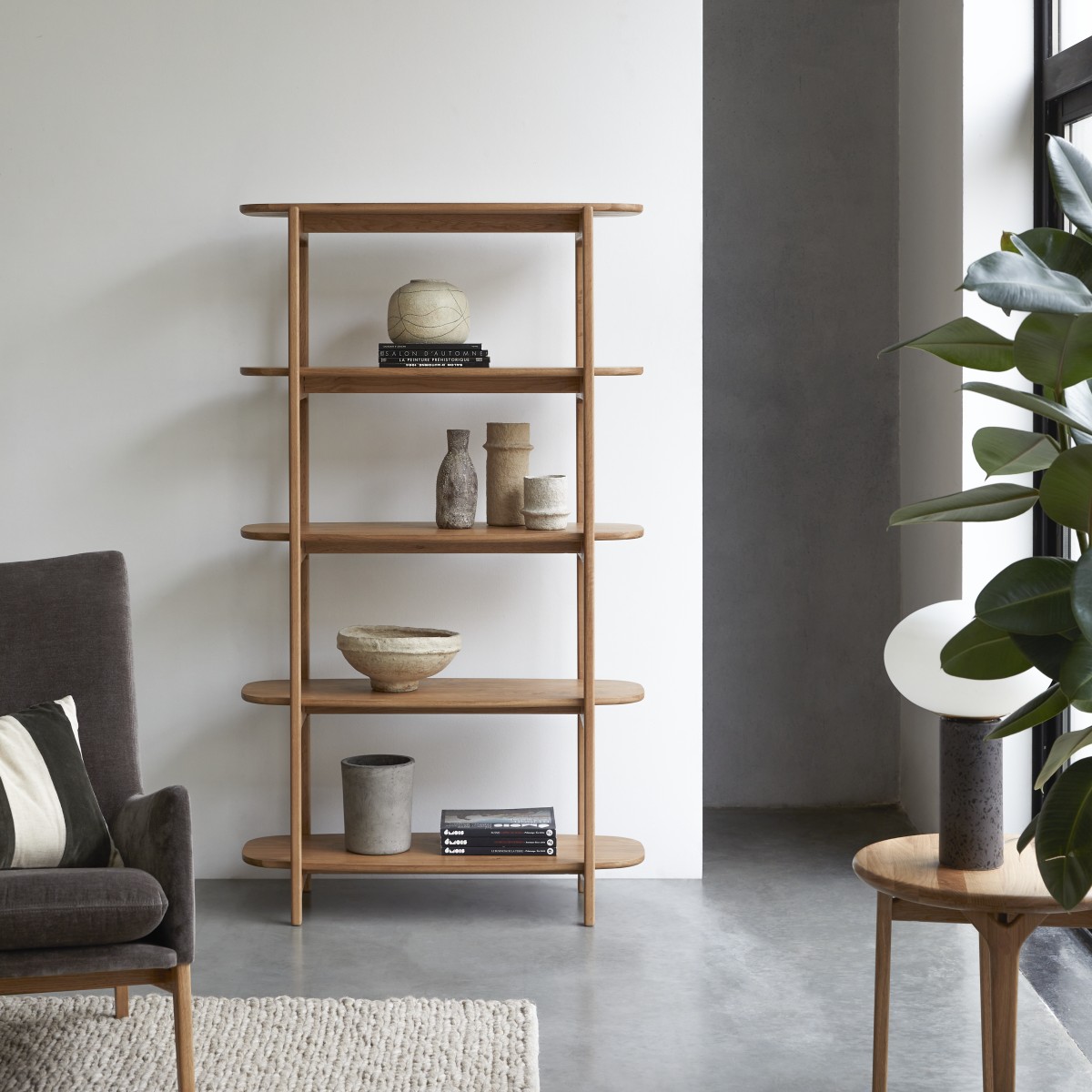 Rozenn - Bücherregal aus massiver Eiche