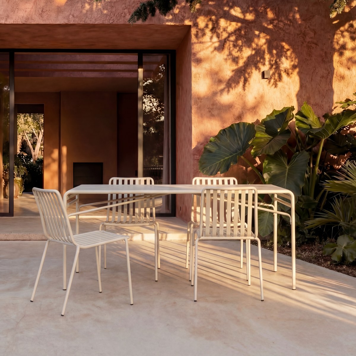 Gaby - Gartenmöbel-Set Cream aus Metall, 4-Sitzer