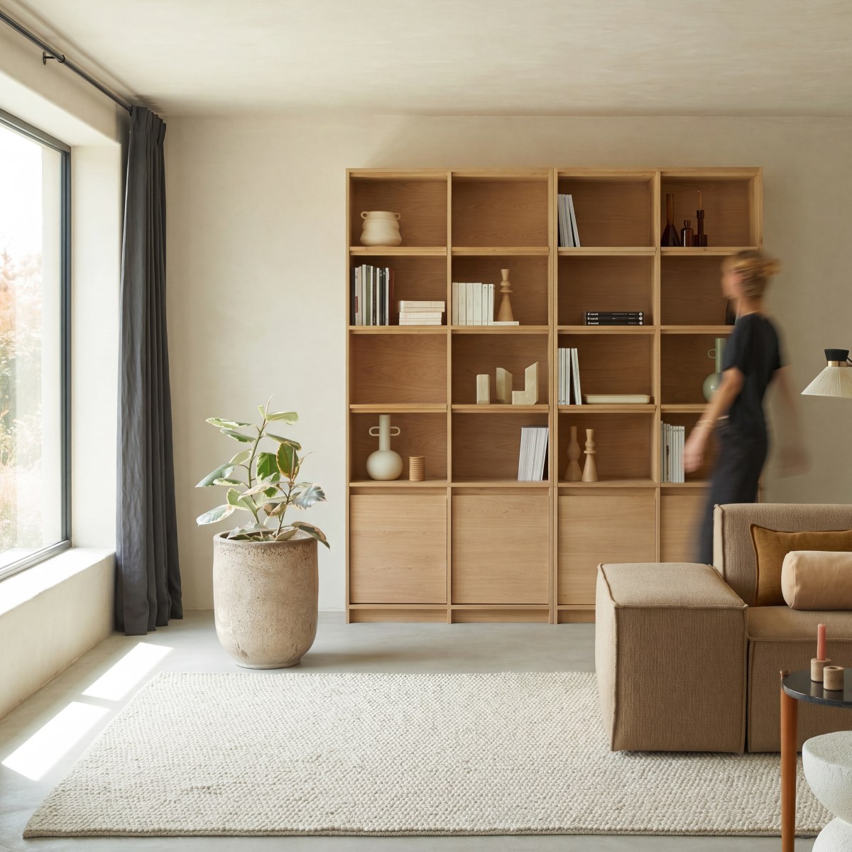 Aliette - Doppelbücherregal aus Massivholz