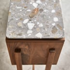 Isaure - Solid Walnut and Premium Terrazzo Console Table